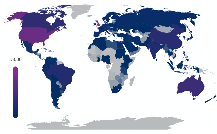 Mapa dos Membros Cochrane